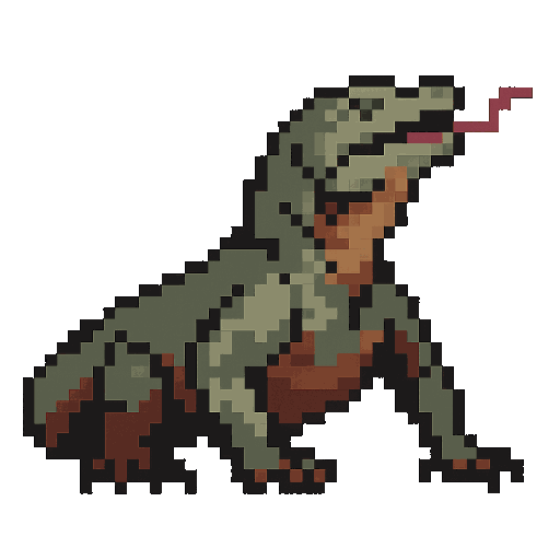 Lizard attacking