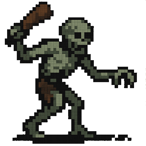 Zombie attacking
