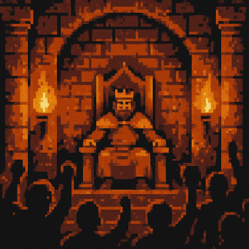 The king on his throne